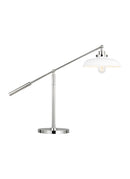 One Light Desk Lamp<br /><span style="color:#4AB0CE;">Entrega: 4-10 dias en USA</span><br /><span style="color:#4AB0CE;font-size:60%;">PREGUNTE POR ENTREGA EN PANAMA</span><br />Collection: Wellfleet<br />Finish: Matte White and Polished Nickel