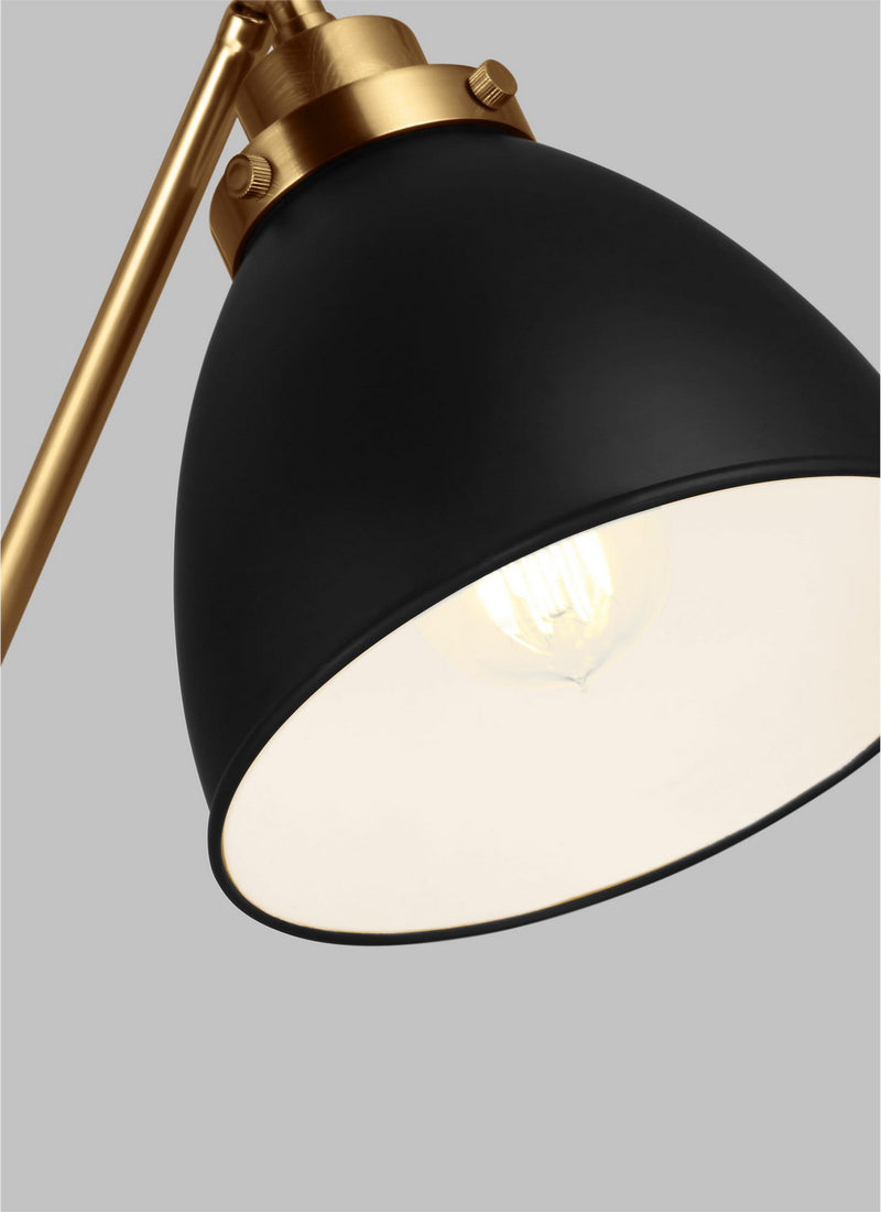 Visual Comfort Studio - CT1131MBKBBS1 - One Light Floor Lamp - Wellfleet - Midnight Black and Burnished Brass