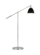 One Light Floor Lamp<br /><span style="color:#4AB0CE;">Entrega: 4-10 dias en USA</span><br /><span style="color:#4AB0CE;font-size:60%;">PREGUNTE POR ENTREGA EN PANAMA</span><br />Collection: Wellfleet<br />Finish: Midnight Black and Polished Nickel