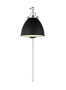 One Light Wall Sconce<br /><span style="color:#4AB0CE;">Entrega: 4-10 dias en USA</span><br /><span style="color:#4AB0CE;font-size:60%;">PREGUNTE POR ENTREGA EN PANAMA</span><br />Collection: Wellfleet<br />Finish: Midnight Black and Polished Nickel