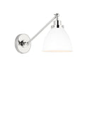 One Light Wall Sconce<br /><span style="color:#4AB0CE;">Entrega: 4-10 dias en USA</span><br /><span style="color:#4AB0CE;font-size:60%;">PREGUNTE POR ENTREGA EN PANAMA</span><br />Collection: Wellfleet<br />Finish: Matte White and Polished Nickel