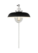 One Light Wall Sconce<br /><span style="color:#4AB0CE;">Entrega: 4-10 dias en USA</span><br /><span style="color:#4AB0CE;font-size:60%;">PREGUNTE POR ENTREGA EN PANAMA</span><br />Collection: Wellfleet<br />Finish: Midnight Black and Polished Nickel