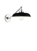 One Light Wall Sconce<br /><span style="color:#4AB0CE;">Entrega: 4-10 dias en USA</span><br /><span style="color:#4AB0CE;font-size:60%;">PREGUNTE POR ENTREGA EN PANAMA</span><br />Collection: Wellfleet<br />Finish: Midnight Black and Polished Nickel