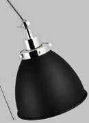 One Light Wall Sconce<br /><span style="color:#4AB0CE;">Entrega: 4-10 dias en USA</span><br /><span style="color:#4AB0CE;font-size:60%;">PREGUNTE POR ENTREGA EN PANAMA</span><br />Collection: Wellfleet<br />Finish: Midnight Black and Polished Nickel