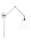One Light Wall Sconce<br /><span style="color:#4AB0CE;">Entrega: 4-10 dias en USA</span><br /><span style="color:#4AB0CE;font-size:60%;">PREGUNTE POR ENTREGA EN PANAMA</span><br />Collection: Wellfleet<br />Finish: Matte White and Polished Nickel