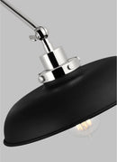 One Light Wall Sconce<br /><span style="color:#4AB0CE;">Entrega: 4-10 dias en USA</span><br /><span style="color:#4AB0CE;font-size:60%;">PREGUNTE POR ENTREGA EN PANAMA</span><br />Collection: Wellfleet<br />Finish: Midnight Black and Polished Nickel
