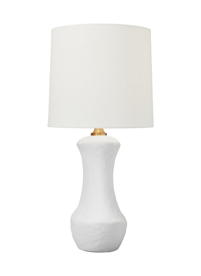 One Light Table Lamp<br /><span style="color:#4AB0CE;">Entrega: 4-10 dias en USA</span><br /><span style="color:#4AB0CE;font-size:60%;">PREGUNTE POR ENTREGA EN PANAMA</span><br />Collection: Bone<br />Finish: Matte White Ceramic