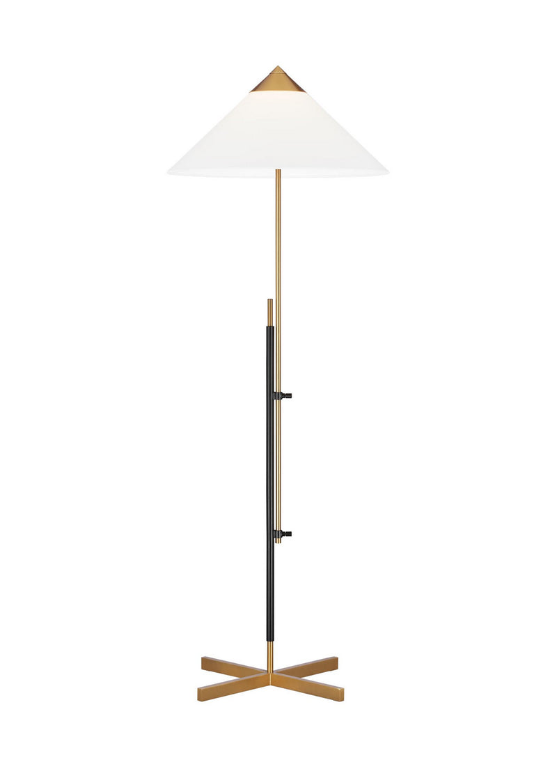 One Light Floor Lamp<br /><span style="color:#4AB0CE;">Entrega: 4-10 dias en USA</span><br /><span style="color:#4AB0CE;font-size:60%;">PREGUNTE POR ENTREGA EN PANAMA</span><br />Collection: Franklin<br />Finish: Burnished Brass and Deep Bronze