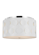 Three Light Flush Mount<br /><span style="color:#4AB0CE;">Entrega: 4-10 dias en USA</span><br /><span style="color:#4AB0CE;font-size:60%;">PREGUNTE POR ENTREGA EN PANAMA</span><br />Collection: Dottie<br />Finish: Polished Nickel
