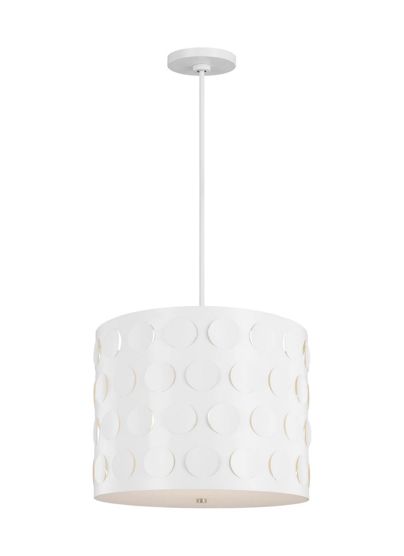 Three Light Pendant<br /><span style="color:#4AB0CE;">Entrega: 4-10 dias en USA</span><br /><span style="color:#4AB0CE;font-size:60%;">PREGUNTE POR ENTREGA EN PANAMA</span><br />Collection: Dottie<br />Finish: Matte White