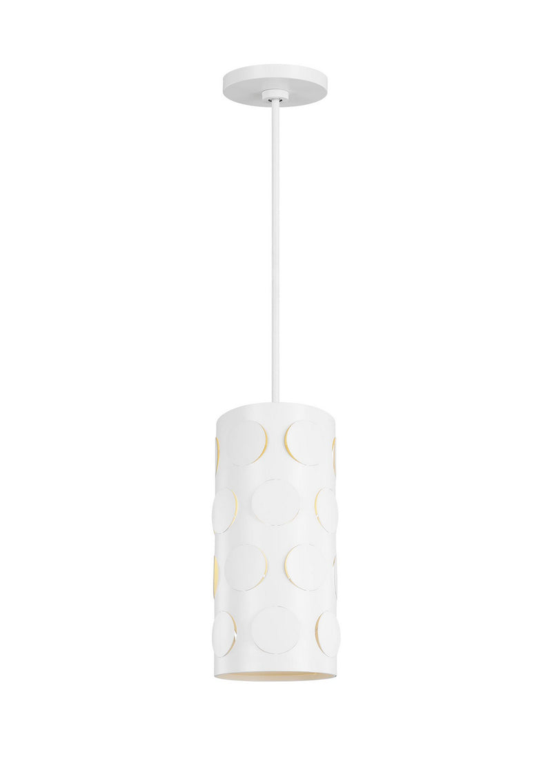One Light Pendant<br /><span style="color:#4AB0CE;">Entrega: 4-10 dias en USA</span><br /><span style="color:#4AB0CE;font-size:60%;">PREGUNTE POR ENTREGA EN PANAMA</span><br />Collection: Dottie<br />Finish: Matte White