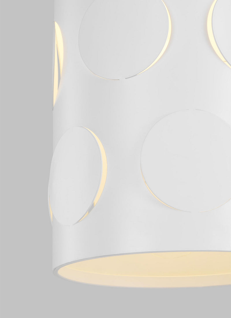 One Light Pendant<br /><span style="color:#4AB0CE;">Entrega: 4-10 dias en USA</span><br /><span style="color:#4AB0CE;font-size:60%;">PREGUNTE POR ENTREGA EN PANAMA</span><br />Collection: Dottie<br />Finish: Matte White