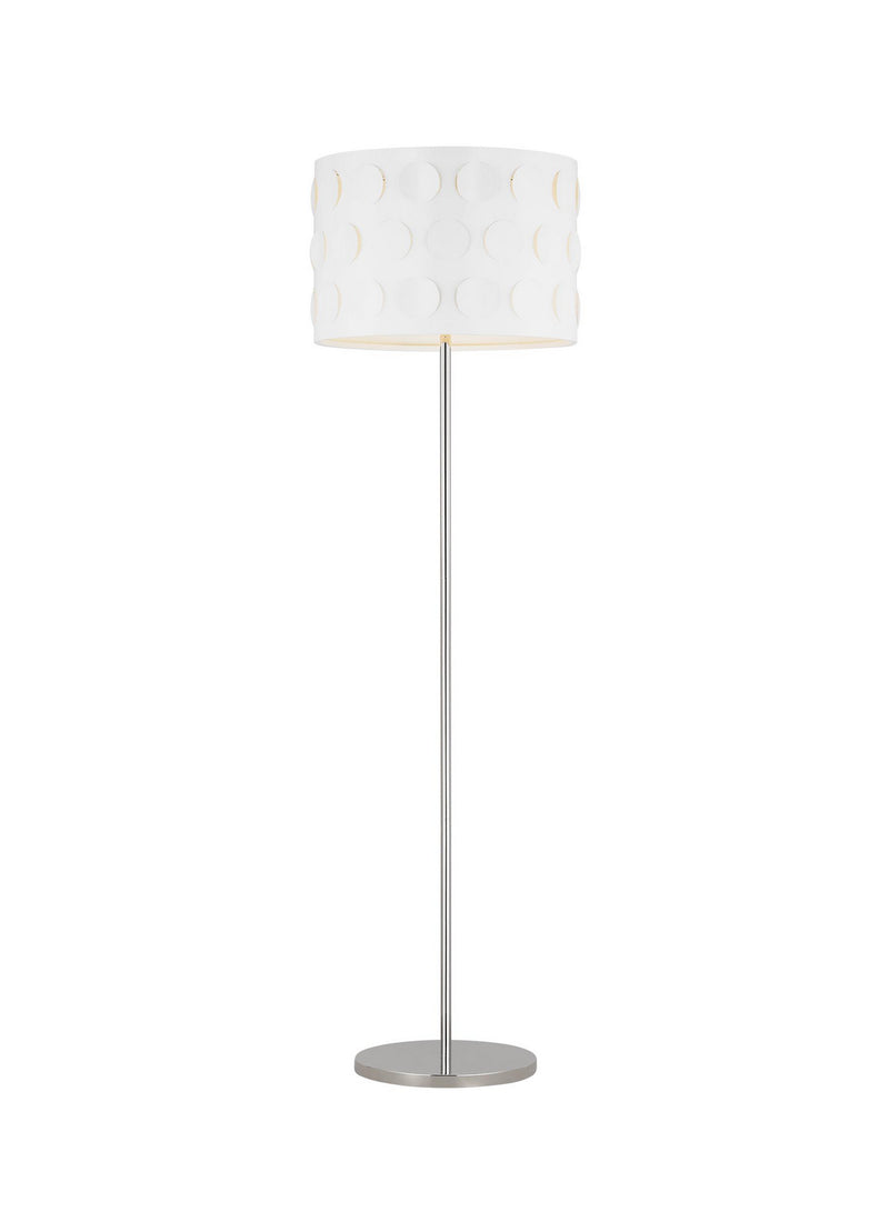 One Light Floor Lamp<br /><span style="color:#4AB0CE;">Entrega: 4-10 dias en USA</span><br /><span style="color:#4AB0CE;font-size:60%;">PREGUNTE POR ENTREGA EN PANAMA</span><br />Collection: Dottie<br />Finish: Polished Nickel