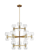 24 Light Chandelier<br /><span style="color:#4AB0CE;">Entrega: 4-10 dias en USA</span><br /><span style="color:#4AB0CE;font-size:60%;">PREGUNTE POR ENTREGA EN PANAMA</span><br />Collection: Londyn<br />Finish: Burnished Brass with Clear Glass