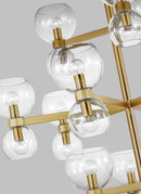 24 Light Chandelier<br /><span style="color:#4AB0CE;">Entrega: 4-10 dias en USA</span><br /><span style="color:#4AB0CE;font-size:60%;">PREGUNTE POR ENTREGA EN PANAMA</span><br />Collection: Londyn<br />Finish: Burnished Brass with Clear Glass