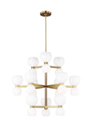 24 Light Chandelier<br /><span style="color:#4AB0CE;">Entrega: 4-10 dias en USA</span><br /><span style="color:#4AB0CE;font-size:60%;">PREGUNTE POR ENTREGA EN PANAMA</span><br />Collection: Londyn<br />Finish: Burnished Brass with Milk White Glass