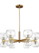 Six Light Chandelier<br /><span style="color:#4AB0CE;">Entrega: 4-10 dias en USA</span><br /><span style="color:#4AB0CE;font-size:60%;">PREGUNTE POR ENTREGA EN PANAMA</span><br />Collection: Londyn<br />Finish: Burnished Brass with Clear Glass