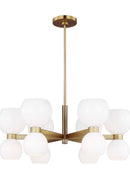 12 Light Chandelier<br /><span style="color:#4AB0CE;">Entrega: 4-10 dias en USA</span><br /><span style="color:#4AB0CE;font-size:60%;">PREGUNTE POR ENTREGA EN PANAMA</span><br />Collection: Londyn<br />Finish: Burnished Brass with Milk White Glass