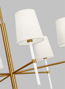 Six Light Chandelier<br /><span style="color:#4AB0CE;">Entrega: 5-6 semanas en USA</span><br /><span style="color:#4AB0CE;font-size:60%;">PREGUNTE POR ENTREGA EN PANAMA</span><br />Collection: Monroe<br />Finish: Burnished Brass