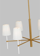 Six Light Chandelier<br /><span style="color:#4AB0CE;">Entrega: 5-6 semanas en USA</span><br /><span style="color:#4AB0CE;font-size:60%;">PREGUNTE POR ENTREGA EN PANAMA</span><br />Collection: Monroe<br />Finish: Burnished Brass