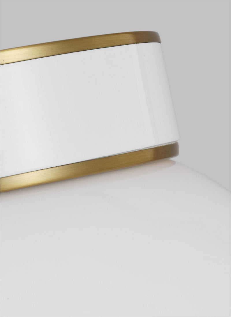 Visual Comfort Studio - KSF1051BBSGW - One Light Flush Mount - Monroe - Burnished Brass