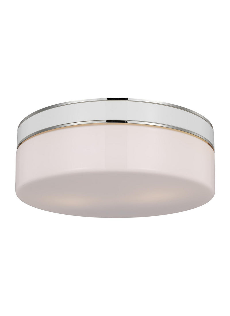 Visual Comfort Studio - KSF1072PNGW - Two Light Flush Mount - Monroe - Polished Nickel