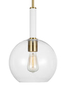 One Light Pendant<br /><span style="color:#4AB0CE;">Entrega: 4-10 dias en USA</span><br /><span style="color:#4AB0CE;font-size:60%;">PREGUNTE POR ENTREGA EN PANAMA</span><br />Collection: Monroe<br />Finish: Burnished Brass