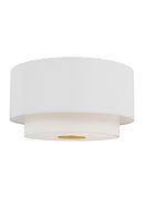 Three Light Flush Mount<br /><span style="color:#4AB0CE;">Entrega: 4-10 dias en USA</span><br /><span style="color:#4AB0CE;font-size:60%;">PREGUNTE POR ENTREGA EN PANAMA</span><br />Collection: Sawyer<br />Finish: Burnished Brass