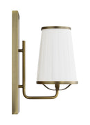 One Light Wall Sconce<br /><span style="color:#4AB0CE;">Entrega: 4-10 dias en USA</span><br /><span style="color:#4AB0CE;font-size:60%;">PREGUNTE POR ENTREGA EN PANAMA</span><br />Collection: Esther<br />Finish: Time Worn Brass