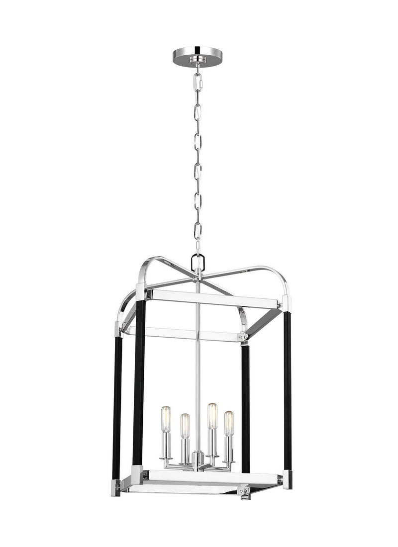 Four Light Lantern<br /><span style="color:#4AB0CE;">Entrega: 4-10 dias en USA</span><br /><span style="color:#4AB0CE;font-size:60%;">PREGUNTE POR ENTREGA EN PANAMA</span><br />Collection: Hadley<br />Finish: Polished Nickel