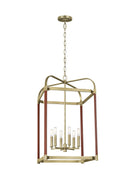 Six Light Lantern<br /><span style="color:#4AB0CE;">Entrega: 22-23 semanas en USA</span><br /><span style="color:#4AB0CE;font-size:60%;">PREGUNTE POR ENTREGA EN PANAMA</span><br />Collection: Hadley<br />Finish: Time Worn Brass