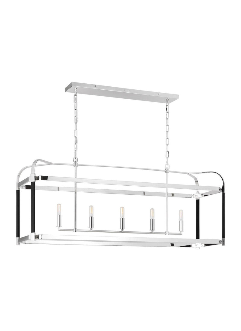 Five Light Chandelier<br /><span style="color:#4AB0CE;">Entrega: 4-10 dias en USA</span><br /><span style="color:#4AB0CE;font-size:60%;">PREGUNTE POR ENTREGA EN PANAMA</span><br />Collection: Hadley<br />Finish: Polished Nickel