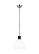 One Light Pendant<br /><span style="color:#4AB0CE;">Entrega: 4-10 dias en USA</span><br /><span style="color:#4AB0CE;font-size:60%;">PREGUNTE POR ENTREGA EN PANAMA</span><br />Collection: Hadley<br />Finish: Polished Nickel