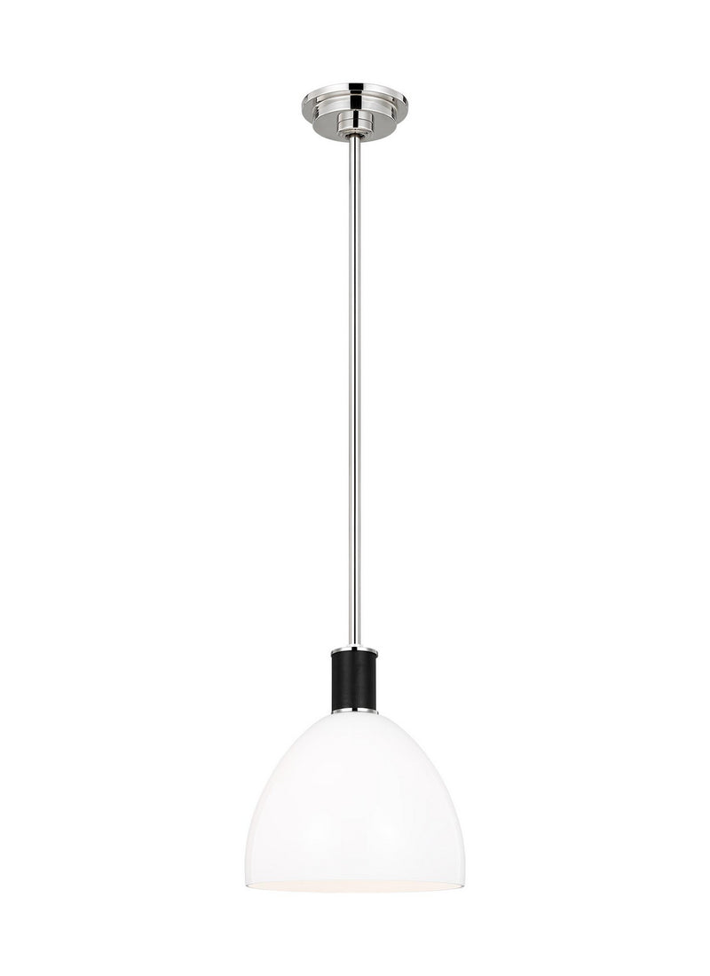 One Light Pendant<br /><span style="color:#4AB0CE;">Entrega: 4-10 dias en USA</span><br /><span style="color:#4AB0CE;font-size:60%;">PREGUNTE POR ENTREGA EN PANAMA</span><br />Collection: Hadley<br />Finish: Polished Nickel
