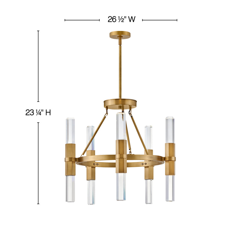 Fredrick Ramond - FR30604HBR - LED Chandelier - Cecily - Heritage Brass