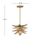 Fredrick Ramond - FR30811BNG - LED Pendant - Agave - Burnished Gold