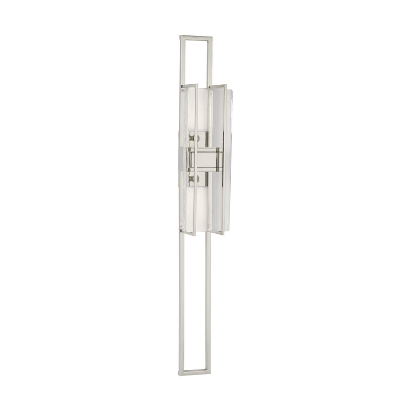 LED Wall Sconce<br /><span style="color:#4AB0CE;">Entrega: 1-2 semanas en USA</span><br /><span style="color:#4AB0CE;font-size:60%;">PREGUNTE POR ENTREGA EN PANAMA</span><br />Collection: Duelle<br />Finish: Polished Nickel