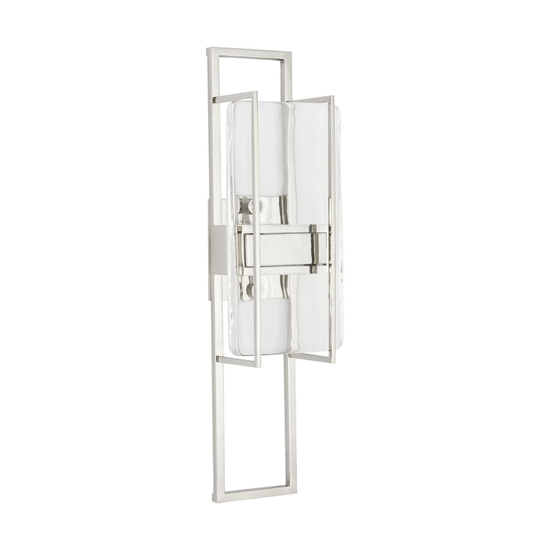 LED Wall Sconce<br /><span style="color:#4AB0CE;">Entrega: 4-10 dias en USA</span><br /><span style="color:#4AB0CE;font-size:60%;">PREGUNTE POR ENTREGA EN PANAMA</span><br />Collection: Duelle<br />Finish: Polished Nickel