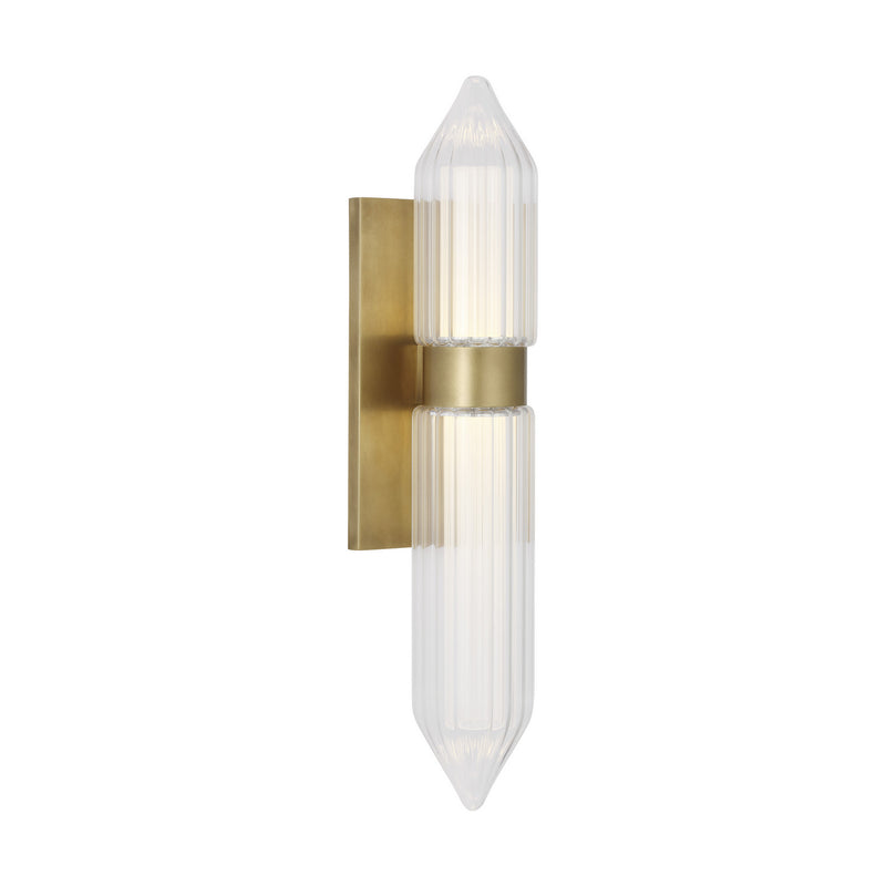 LED Wall Sconce<br /><span style="color:#4AB0CE;">Entrega: 4-10 dias en USA</span><br /><span style="color:#4AB0CE;font-size:60%;">PREGUNTE POR ENTREGA EN PANAMA</span><br />Collection: Langston<br />Finish: Plated Brass