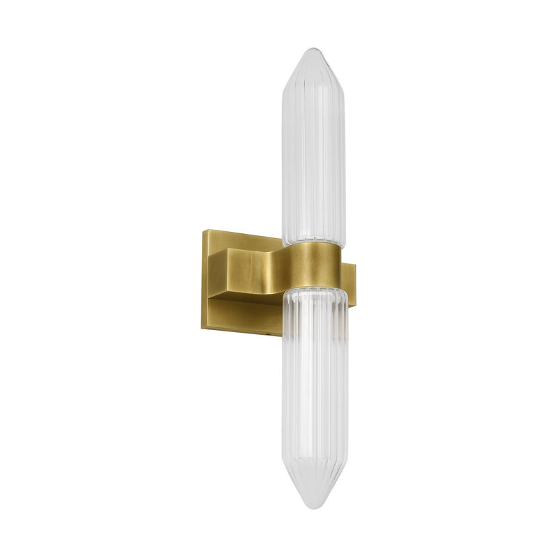 LED Bath Sconce<br /><span style="color:#4AB0CE;">Entrega: 4-10 dias en USA</span><br /><span style="color:#4AB0CE;font-size:60%;">PREGUNTE POR ENTREGA EN PANAMA</span><br />Collection: Langston<br />Finish: Plated Brass