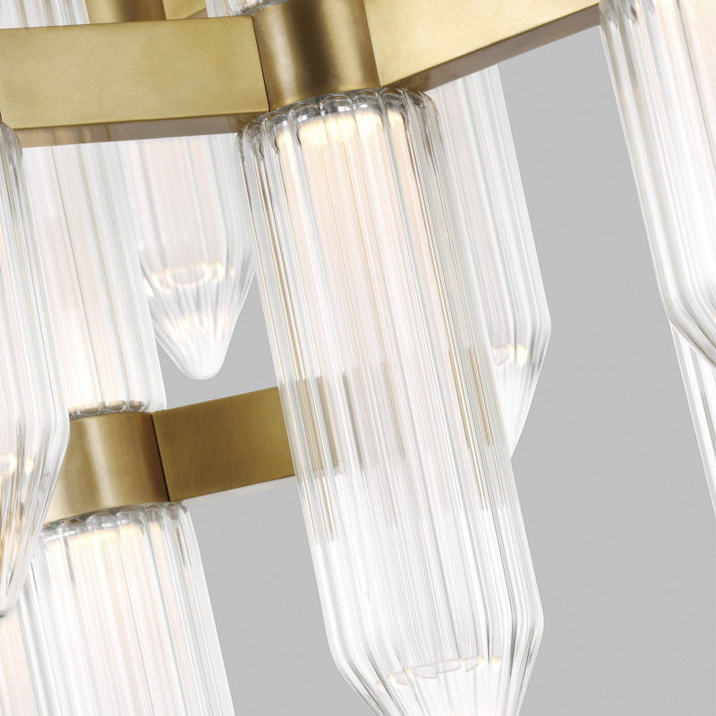 Visual Comfort Modern - 700LGSN31BR-LED927 - LED Chandelier - Langston - Plated Brass