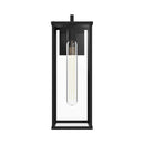 One Light Exterior Wall Mount<br /><span style="color:#4AB0CE;">Entrega: 4-10 dias en USA</span><br /><span style="color:#4AB0CE;font-size:60%;">PREGUNTE POR ENTREGA EN PANAMA</span><br />Collection: Brentwood<br />Finish: Clear Glass/Textured Black