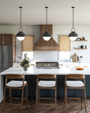 One Light Pendant<br /><span style="color:#4AB0CE;">Entrega: 4-10 dias en USA</span><br /><span style="color:#4AB0CE;font-size:60%;">PREGUNTE POR ENTREGA EN PANAMA</span><br />Collection: Harper<br />Finish: Matte Black/Opal Matte Glass