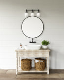 Three Light Bathroom Fixtures<br /><span style="color:#4AB0CE;">Entrega: 4-10 dias en USA</span><br /><span style="color:#4AB0CE;font-size:60%;">PREGUNTE POR ENTREGA EN PANAMA</span><br />Collection: Kingsley<br />Finish: Clear Glass/Matte Black