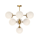 Alora - CH505335AGOP - Ten Light Chandelier - Nouveau - Aged Gold/Opal Matte Glass