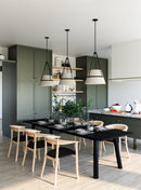 Alora - PD546719MBWL - One Light Pendant - Oliver - Matte Black/White Linen