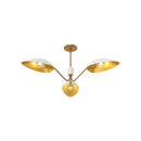 Three Light Pendant<br /><span style="color:#4AB0CE;">Entrega: 4-10 dias en USA</span><br /><span style="color:#4AB0CE;font-size:60%;">PREGUNTE POR ENTREGA EN PANAMA</span><br />Collection: Oscar<br />Finish: Aged Gold/White