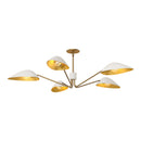 Five Light Pendant<br /><span style="color:#4AB0CE;">Entrega: 4-10 dias en USA</span><br /><span style="color:#4AB0CE;font-size:60%;">PREGUNTE POR ENTREGA EN PANAMA</span><br />Collection: Oscar<br />Finish: Aged Gold/White