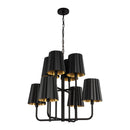 Eight Light Chandelier<br /><span style="color:#4AB0CE;">Entrega: 4-10 dias en USA</span><br /><span style="color:#4AB0CE;font-size:60%;">PREGUNTE POR ENTREGA EN PANAMA</span><br />Collection: Plisse<br />Finish: Matte Black