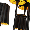 Eight Light Chandelier<br /><span style="color:#4AB0CE;">Entrega: 4-10 dias en USA</span><br /><span style="color:#4AB0CE;font-size:60%;">PREGUNTE POR ENTREGA EN PANAMA</span><br />Collection: Plisse<br />Finish: Matte Black